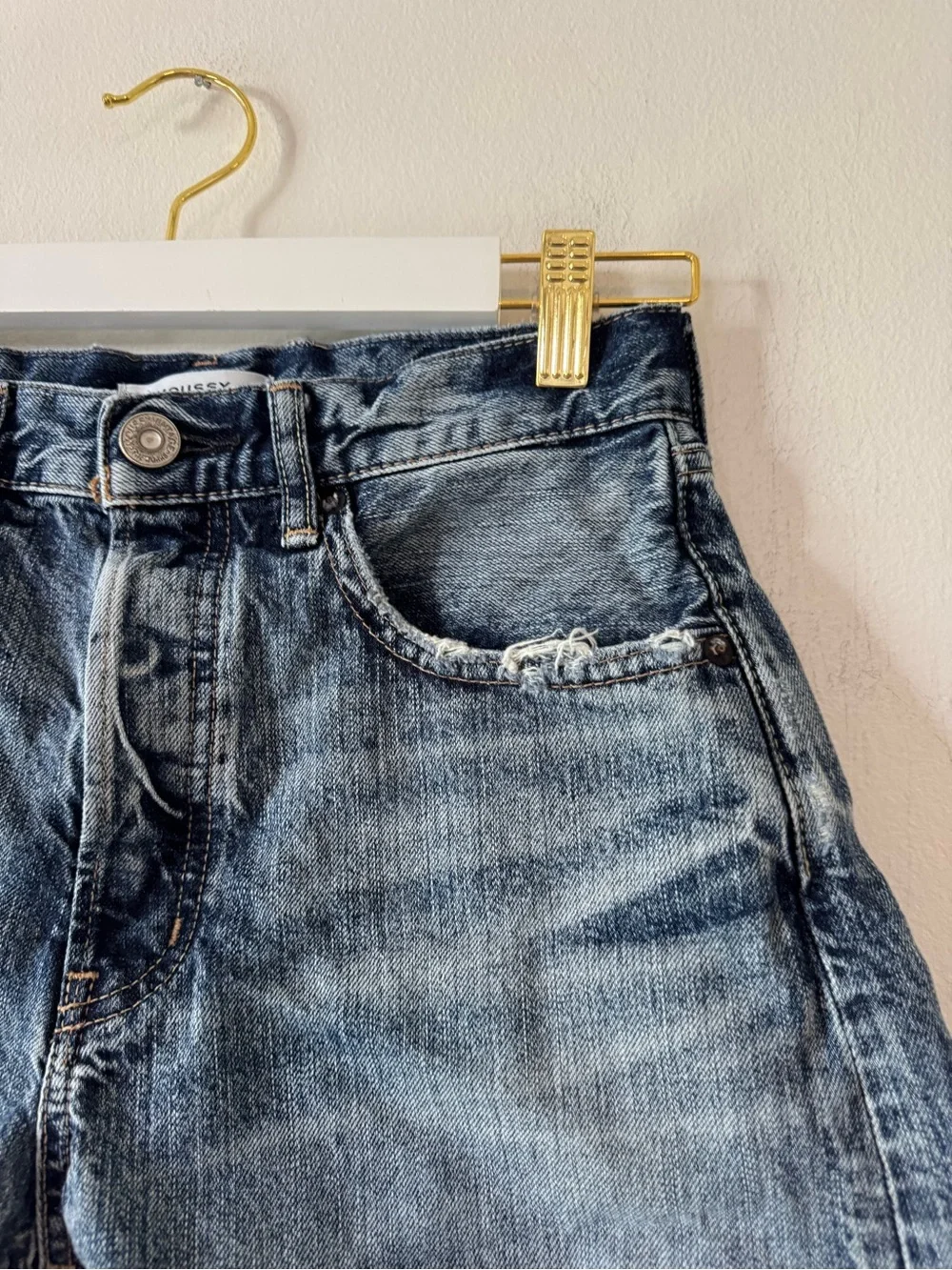Mousse Vintage Distressed Denim Shorts